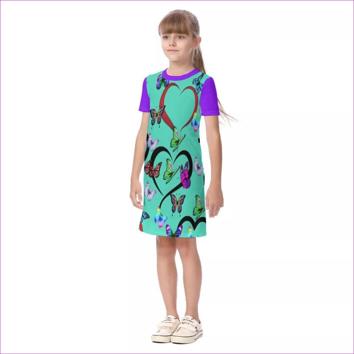 Butterfly Love Kids Girls Short Sleeve Dress - kid's dress at TFC&H Co.