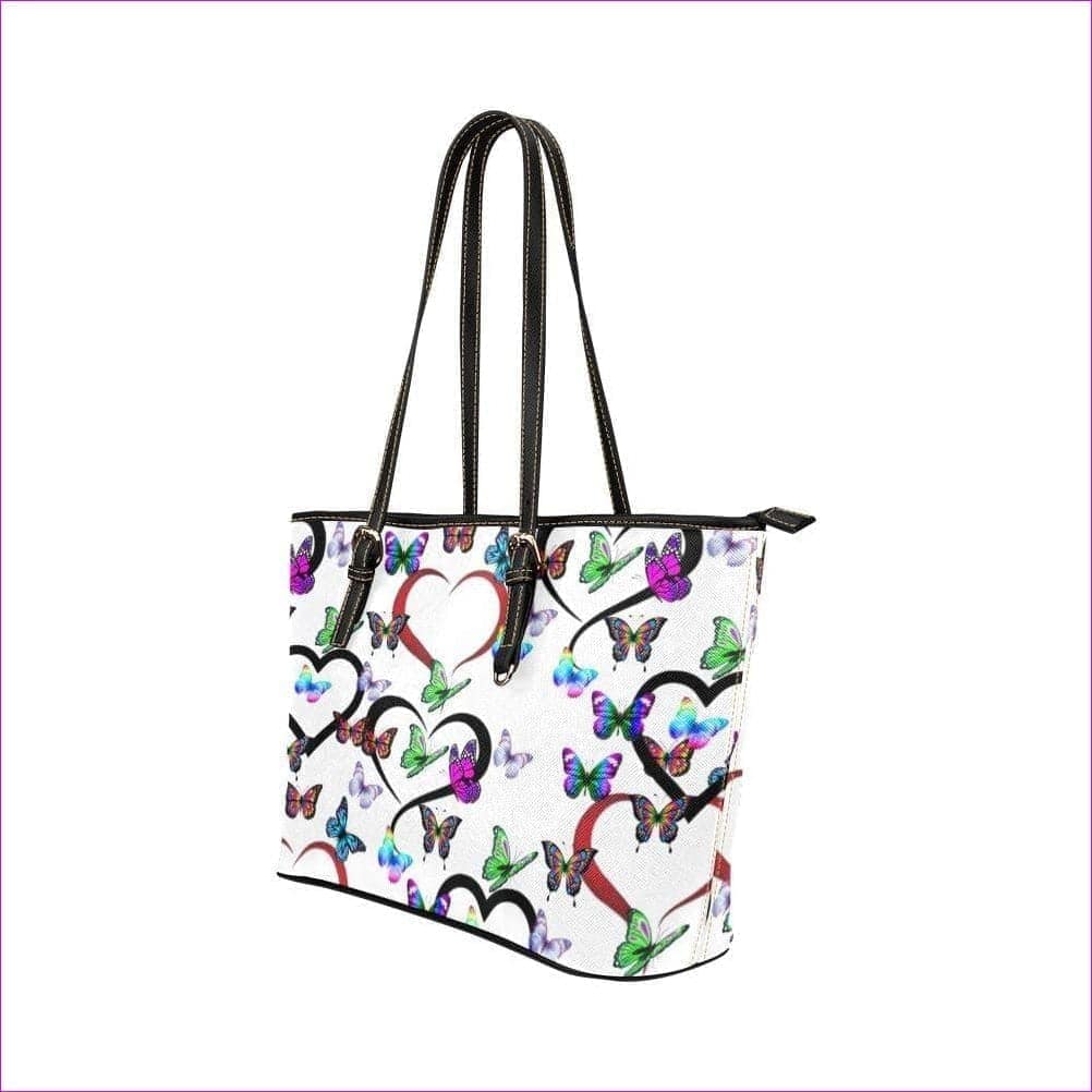 One Size Butterfly Love Leather Tote Bag - handbags at TFC&H Co.