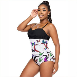 - Butterfly Love Retro Full Coverage One Piece Swimsuit - womens swimsuits at TFC&H Co.