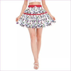 multi-colored - Butterfly Love Womens Ruffled Mini Skirt - womens skirt at TFC&H Co.