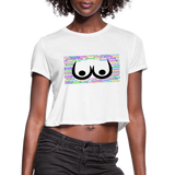 WHITE - Buxom Women's Cropped T-Shirt - Ships from The US - Womens Cropped T-Shirt | Bella+Canvas B8882 at TFC&H Co.