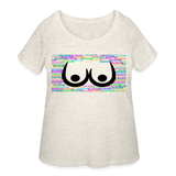 HEATHER OATMEAL - Buxom Women’s Curvy T-Shirt - Ships from The US - Women’s Curvy T-Shirt | LAT 3804 at TFC&H Co.