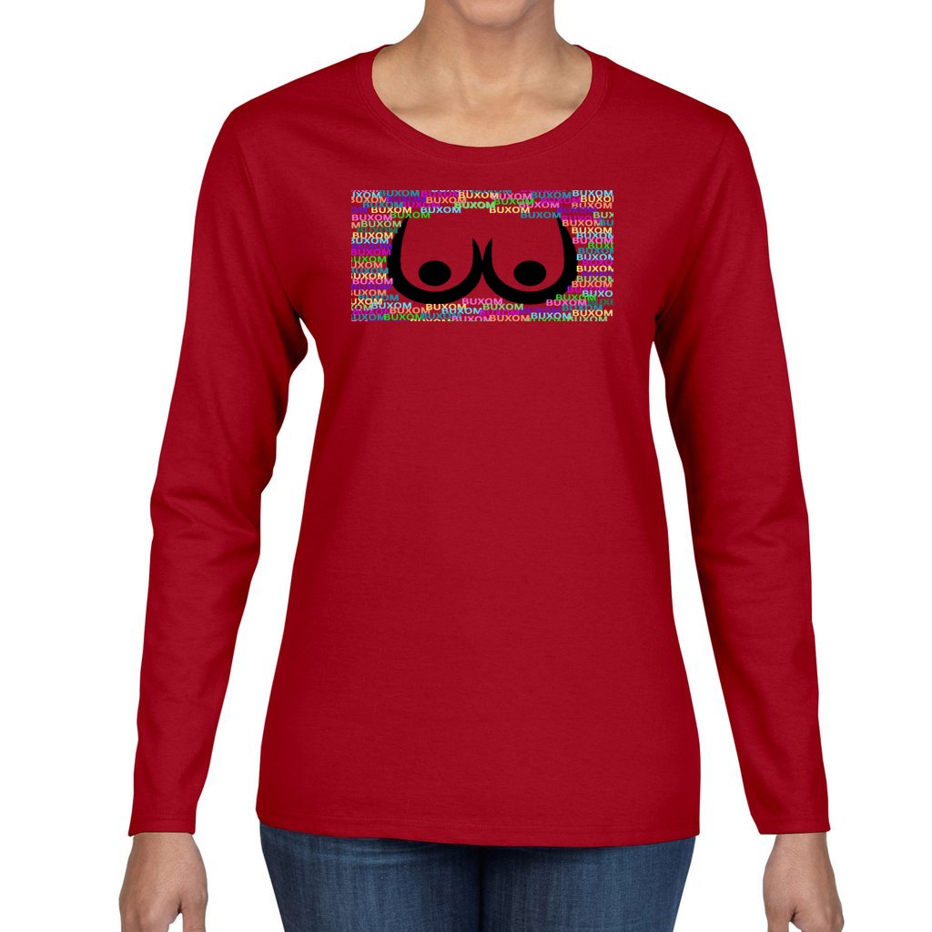 Buxom Women’s Heavy Cotton Long Sleeve T-Shirt - Ships from The US - women's t-shirt at TFC&H Co.