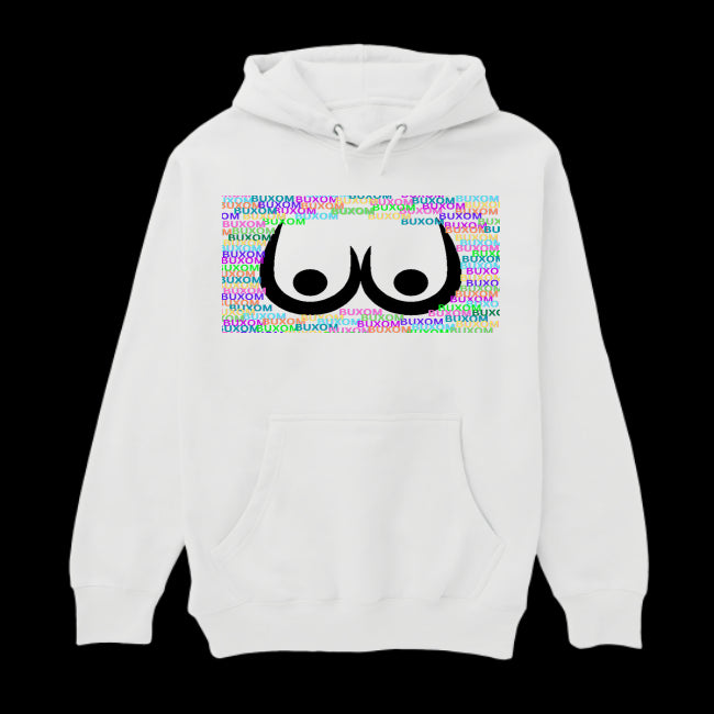 UNISEX HOODIE WHITE - Buxom Women's Hoodie - Ships from The US - womens hoodie at TFC&H Co.