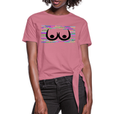 MAUVE Buxom Women's Knotted T-Shirt - Ships from The US - Women's Knotted T-Shirt | Spreadshirt 1404 at TFC&H Co.
