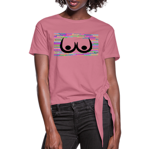 MAUVE Buxom Women's Knotted T-Shirt - Ships from The US - Women's Knotted T-Shirt | Spreadshirt 1404 at TFC&H Co.