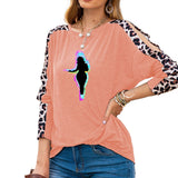 PINK PEACH - Buxom Women's Shoulder Slit Leopard Print Top - 7 colors - womens shirt at TFC&H Co.