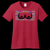 WOMENS T-SHIRT RED - Buxom Women's T-Shirt - Ships from The US - womens t-shirt at TFC&H Co.