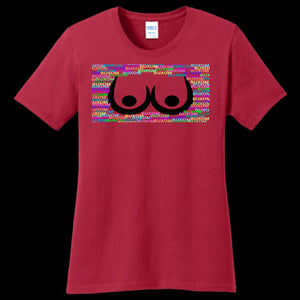 WOMENS T-SHIRT RED - Buxom Women's T-Shirt - Ships from The US - womens t-shirt at TFC&H Co.
