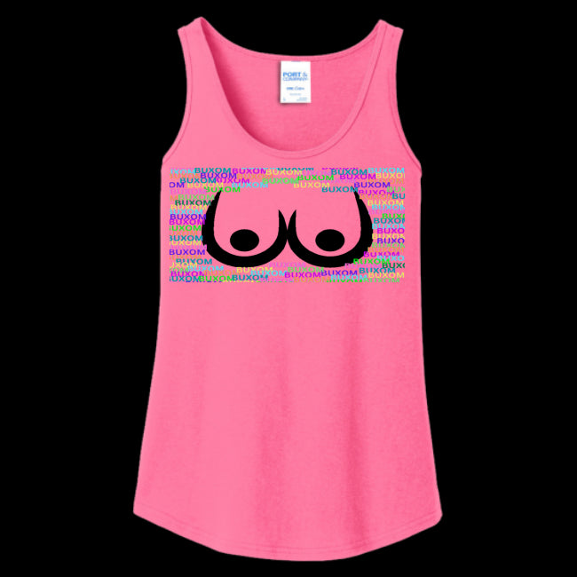 WOMENS TANK TOP NEON-PINK - Buxom Women's Tank Top - Ships from The US - womens tank top at TFC&H Co.