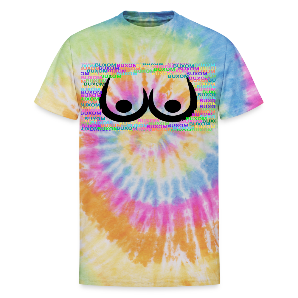 RAINBOW - Buxom women's Tie Dye T-Shirt - Ships from The US - Womens Tie Dye T-Shirt | Dyenomite 200CY at TFC&H Co.