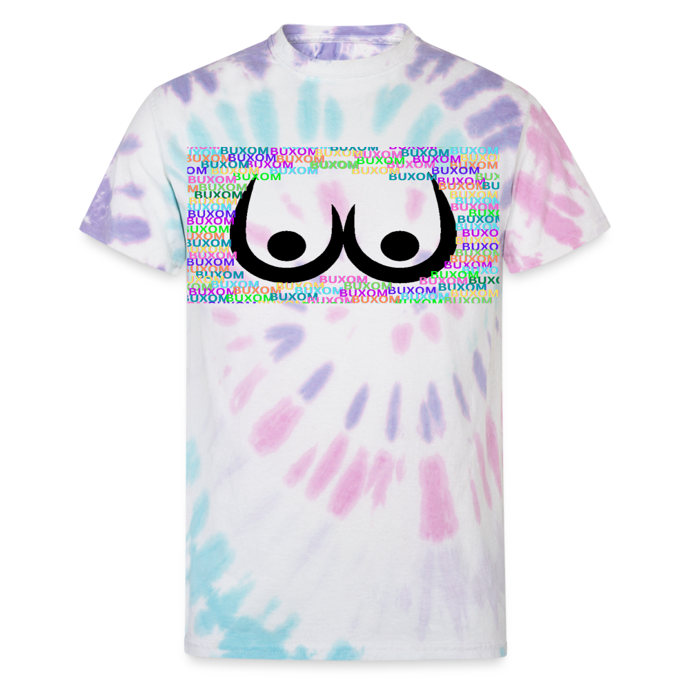 PASTEL SPIRAL - Buxom women's Tie Dye T-Shirt - Ships from The US - Womens Tie Dye T-Shirt | Dyenomite 200CY at TFC&H Co.