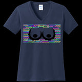 WOMENS V-NECK NAVY - Buxom Women's V-Neck Tee -Ships from The US - womens t-shirt at TFC&H Co.