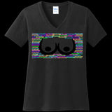 WOMENS V-NECK BLACK - Buxom Women's V-Neck Tee -Ships from The US - womens t-shirt at TFC&H Co.