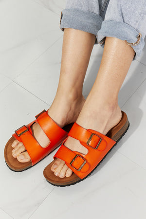 - MMShoes Feeling Alive Double Banded Slide Sandals in Orange - Ships from The US - womens slides at TFC&H Co.
