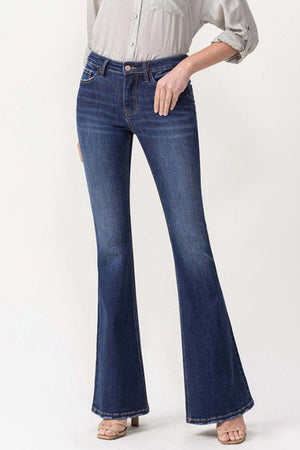 - Lovervet Full Size Joanna Midrise Flare Jeans - Ships from The US - womens jeans at TFC&H Co.