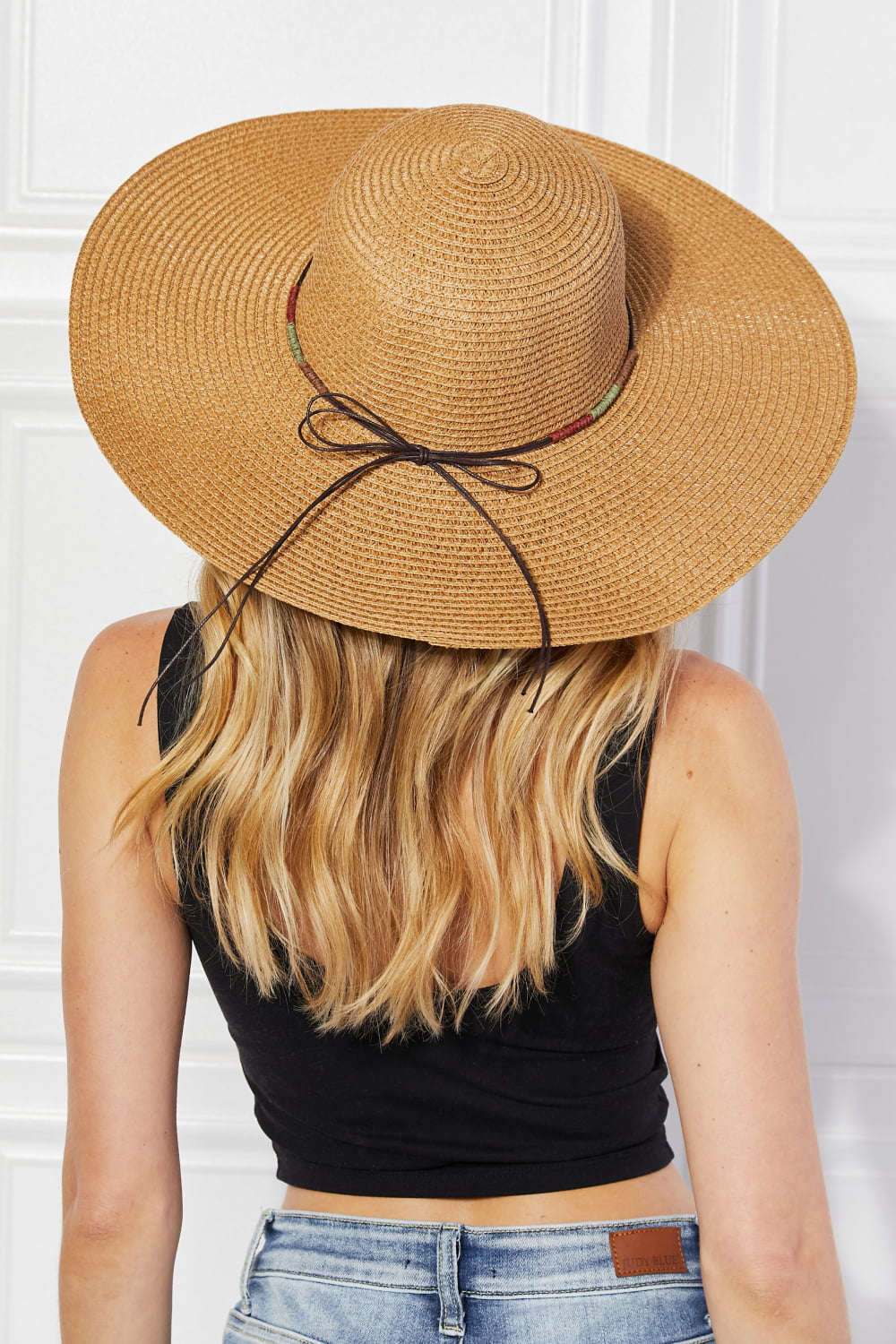 CAMEL ONE SIZE Justin Taylor All My Life Straw Sun Hat - Ships from The USA - beach hat at TFC&H Co.