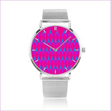 Silver 33mm Steel Band - Candy Checkered Water Resistant Watch - watch at TFC&H Co.