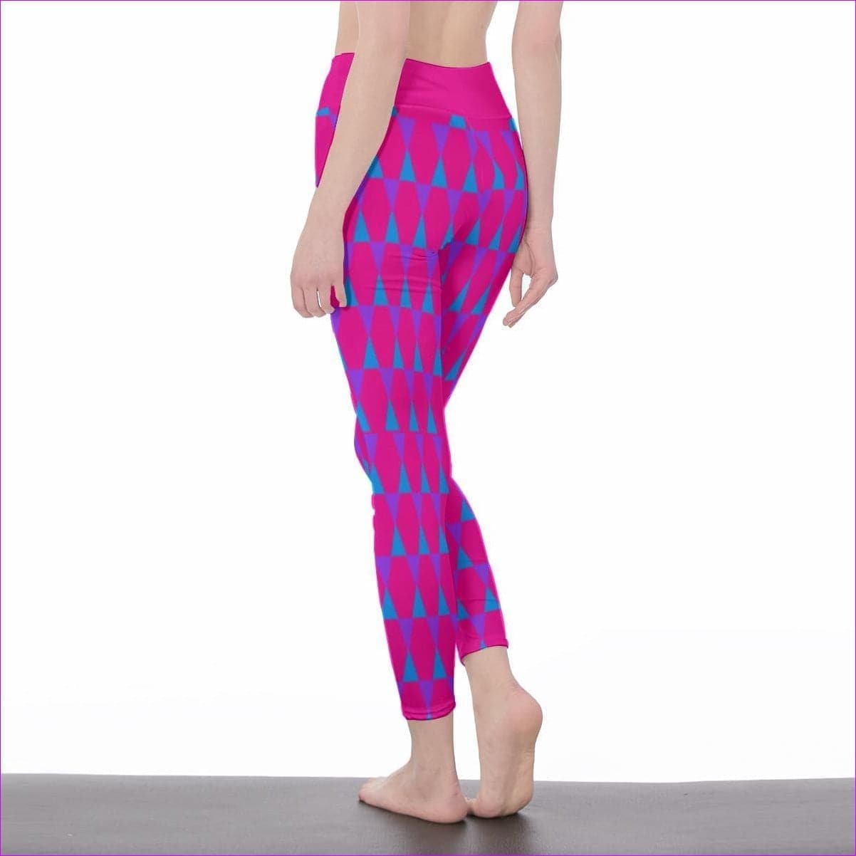 pink Candy Checkered Womens Casual Leggings - women's leggings at TFC&H Co.