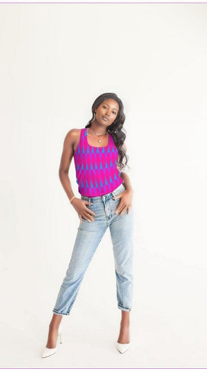 - Candy Checkered Womens Tank - womens tank top at TFC&H Co.