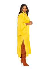 MUSTARD - Cape Sleeve Shirt Dress Voluptuous (+) Plus Size- 2 colors - Ships from The US - womens dress at TFC&H Co.