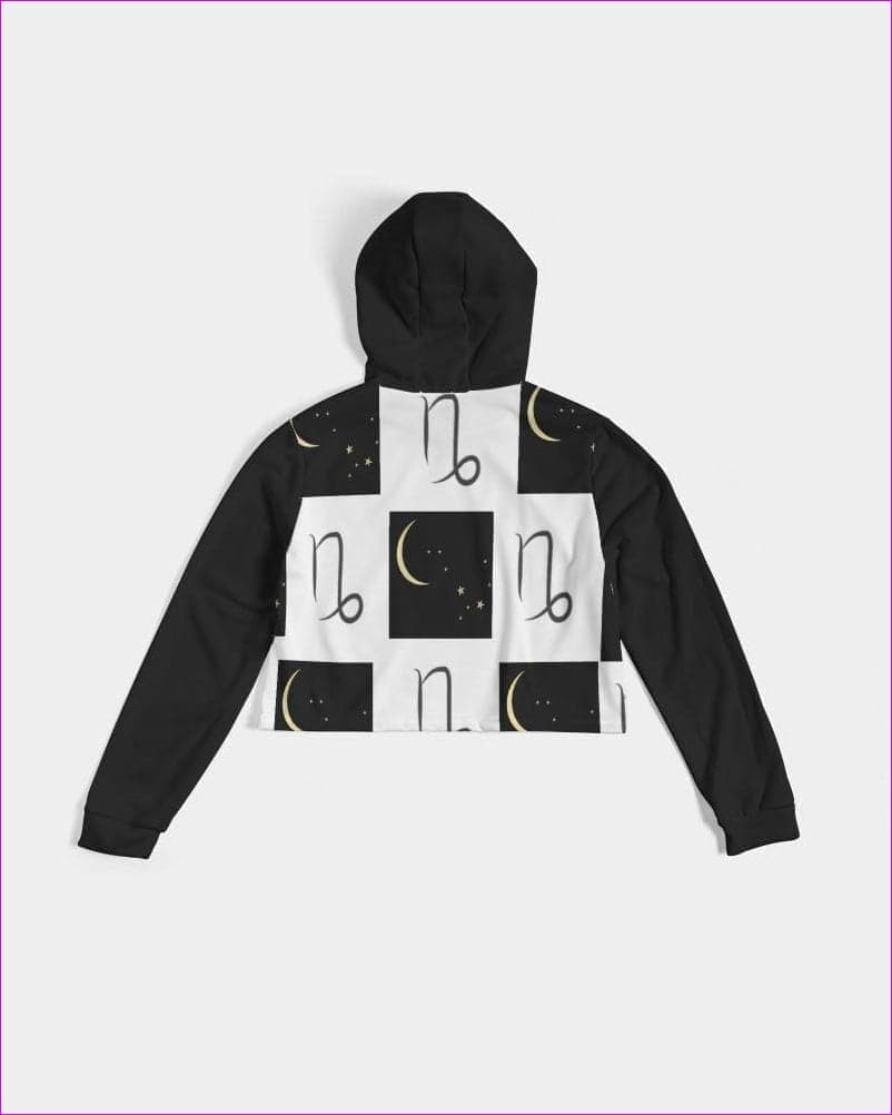 - Capricorn Moon Womens Cropped Hoodie - womens cropped hoodie at TFC&H Co.
