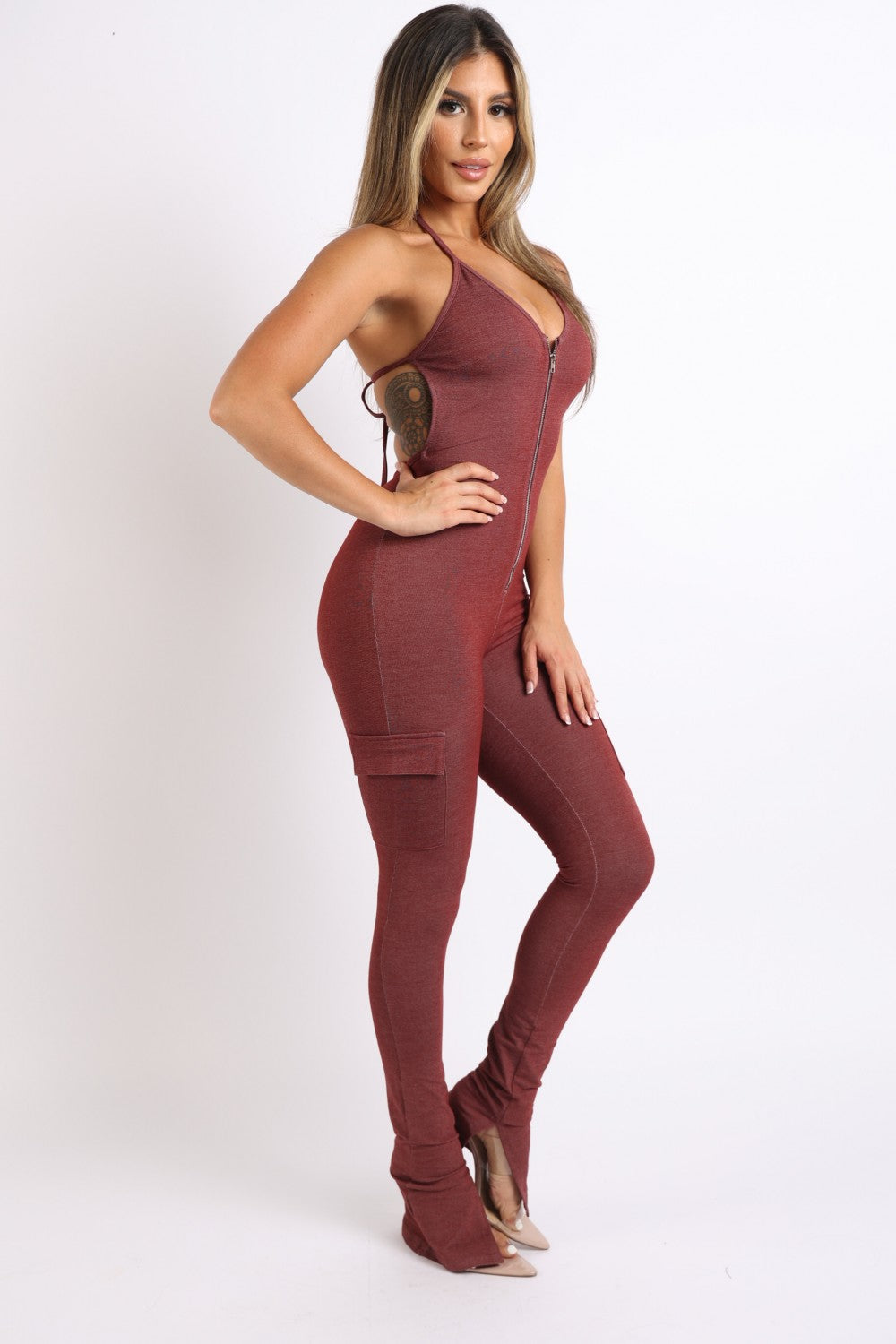 - Cargo Halter Jumpsuit - Ships from The US - womens jumpsuit at TFC&H Co.