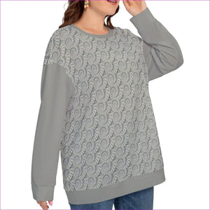 - Cash Women’s O-neck Drop-shoulder Sweatshirt Voluptuous (+) Plus Size - womens sweatshirt at TFC&H Co.