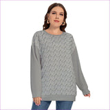 gray - Cash Women’s O-neck Drop-shoulder Sweatshirt Voluptuous (+) Plus Size - womens sweatshirt at TFC&H Co.