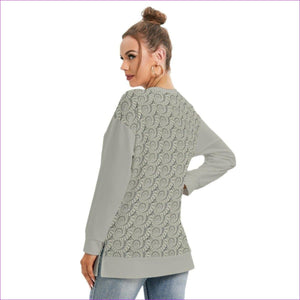 - Cash Womens Side Split O-neck Sweatshirt - womens sweatshirt at TFC&H Co.