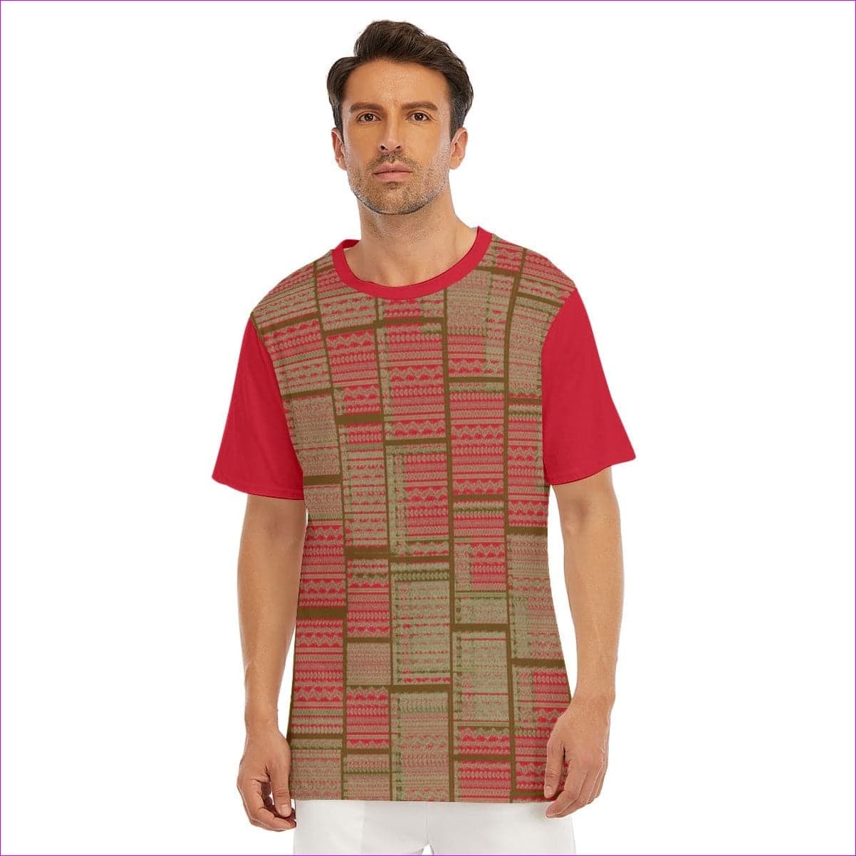 Red Chained 2 Men's O-Neck T-Shirt | 100% Cotton - men's t-shirt at TFC&H Co.