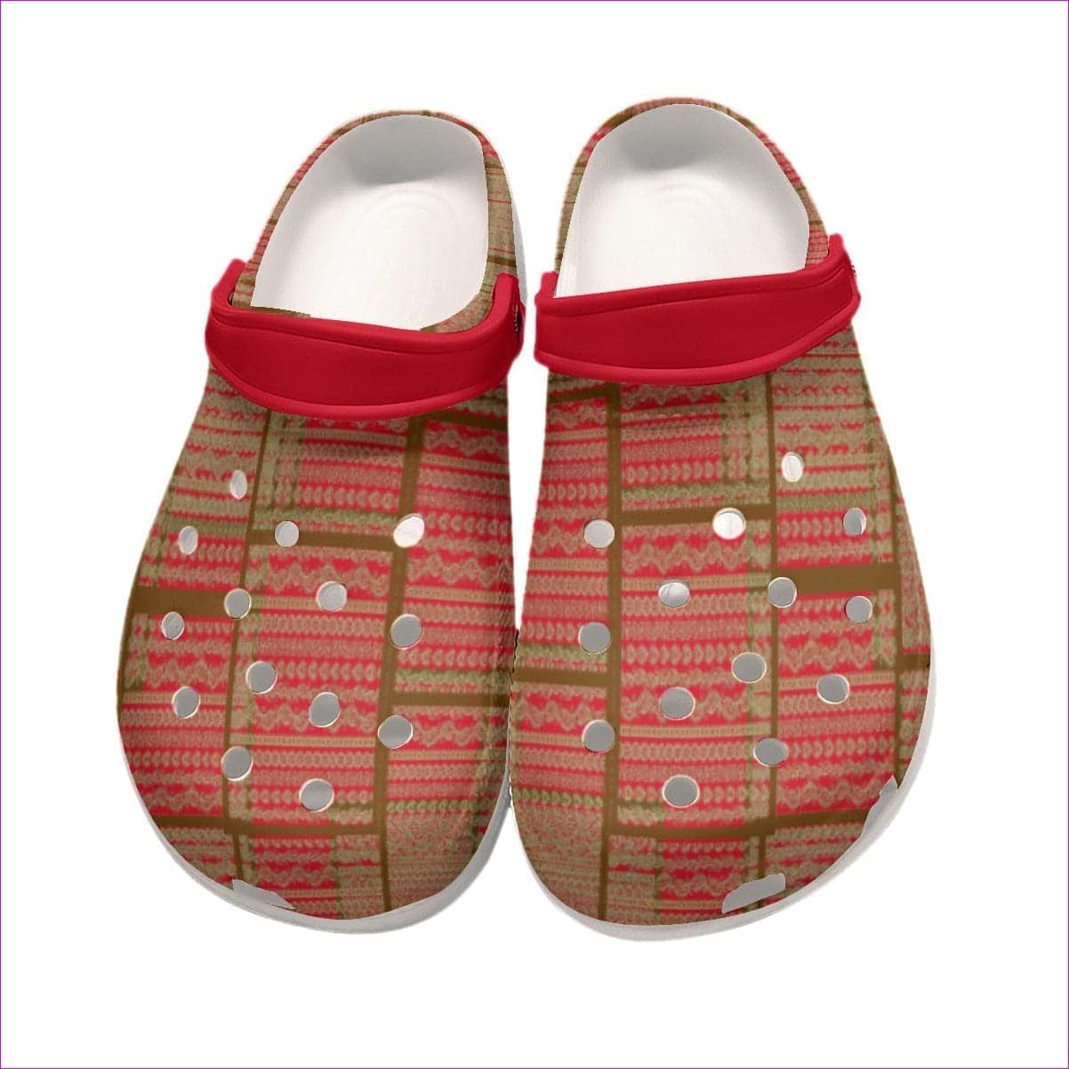 Red Chained 2 Womens Classic Clogs - women's clogs at TFC&H Co.