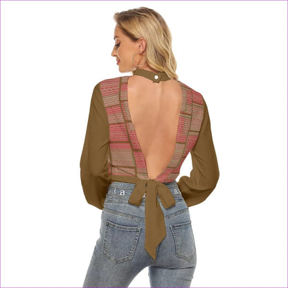Chained 2 Womens Open Back Tie Blouse - women's top at TFC&H Co.