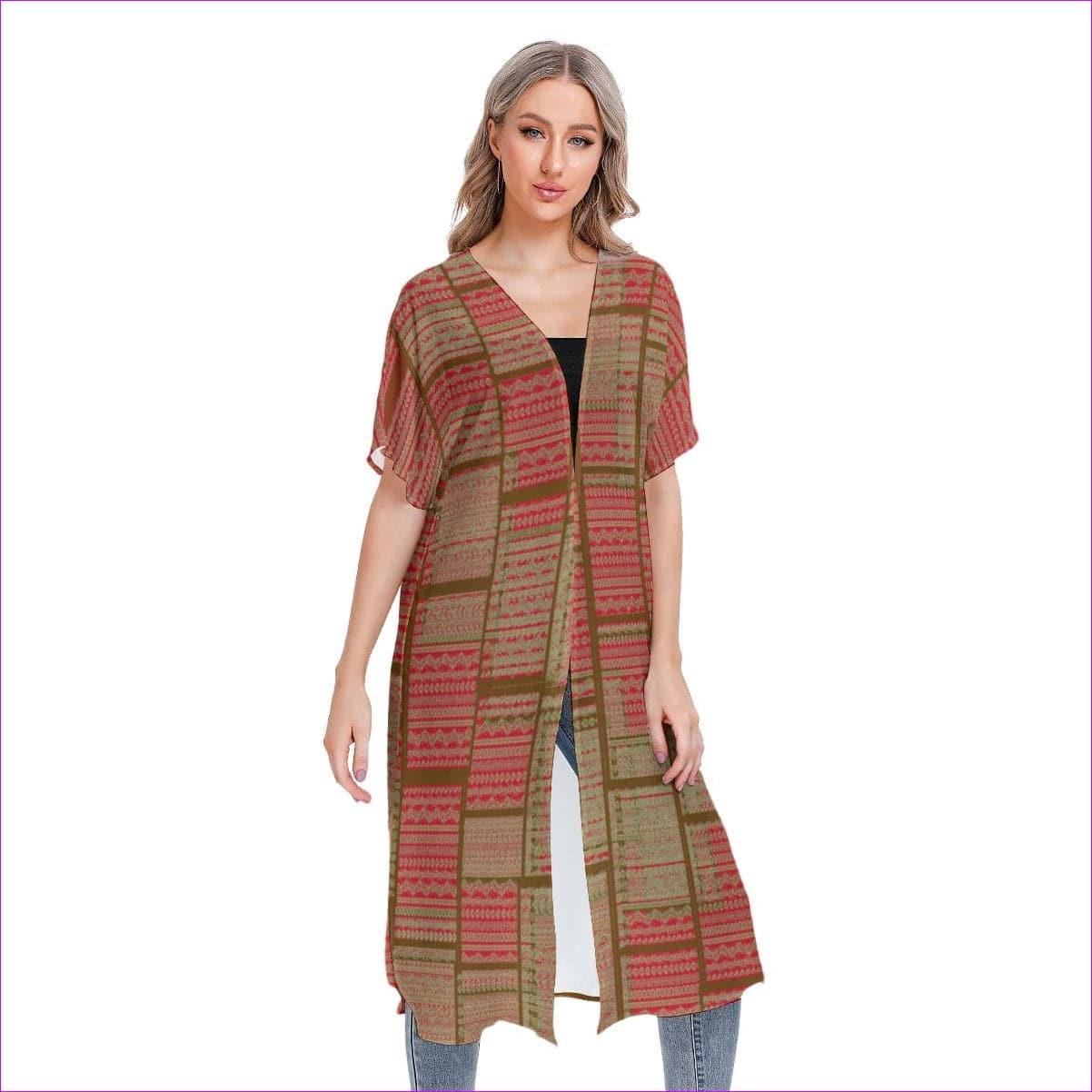 Chained 2 Womens Short Sleeve Cardigan - women's cardigan at TFC&H Co.