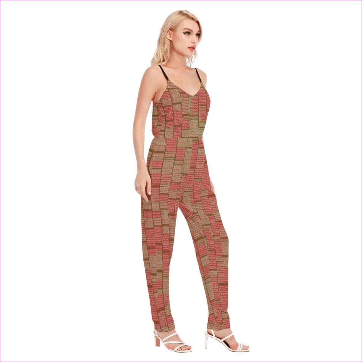 - Chained 2 Womens V-neck Cami Jumpsuit - womens jumpsuit at TFC&H Co.