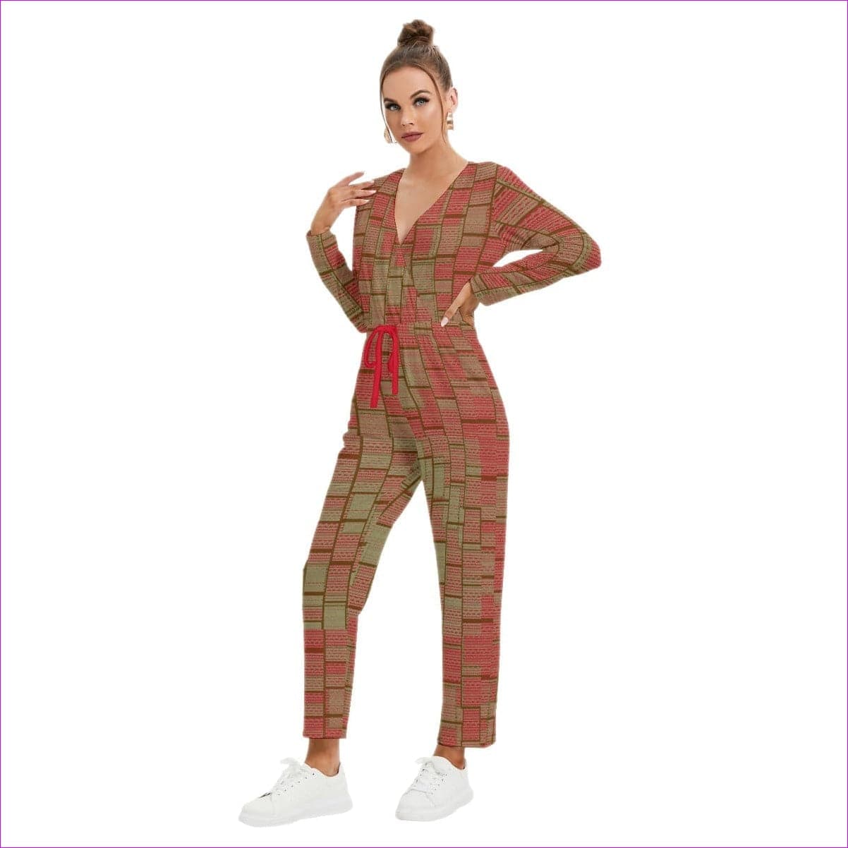 - Chained 2 Womens V-neck High Waist Jumpsuit - womens jumpsuit at TFC&H Co.