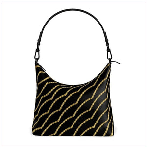 Chained Authentic Leather Square Hobo Bag - handbag at TFC&H Co.