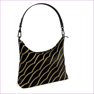 Chained Authentic Leather Square Hobo Bag - handbag at TFC&H Co.