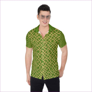 Chained Men's Button - Green - men's button-up shirt at TFC&H Co.