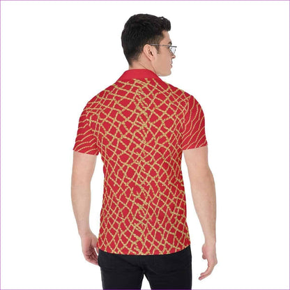 Chained Men's Button-Up - Red - men's button-up shirt at TFC&H Co.