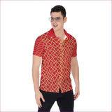 red - Chained Men's Button-Up - Red - mens button-up shirt at TFC&H Co.