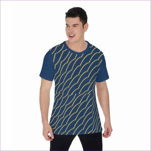blue - Chained Men's O-Neck T-Shirt - Blue - Mens T-Shirts at TFC&H Co.