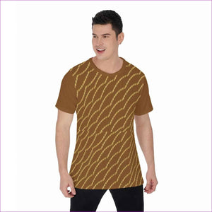 Chained Men's O-Neck T-Shirt - Brown - Men's T-Shirts at TFC&H Co.