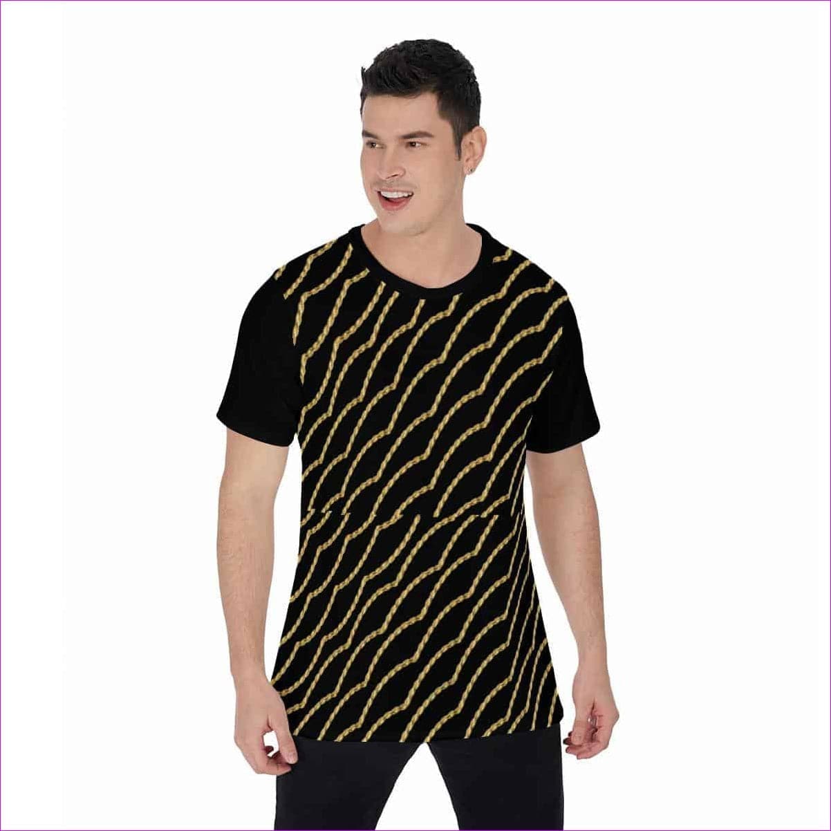 Black Chained Men's O-Neck T-Shirt - Men's T-Shirts at TFC&H Co.