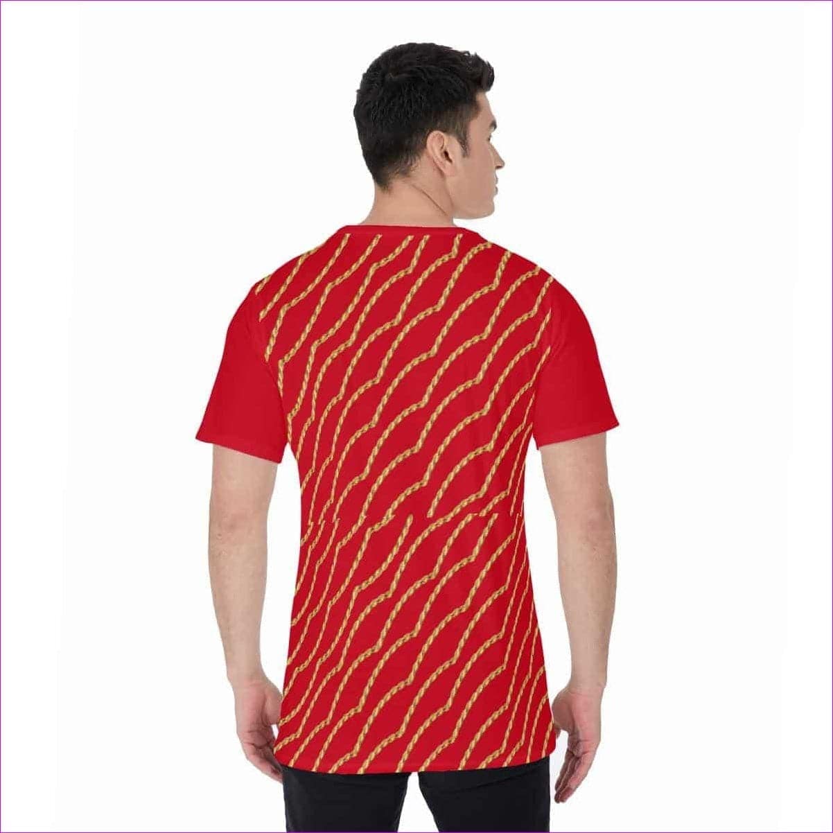 - Chained Men's O-Neck T-Shirt - Red - Mens T-Shirts at TFC&H Co.