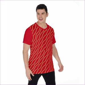 Red - Chained Men's O-Neck T-Shirt - Red - Mens T-Shirts at TFC&H Co.