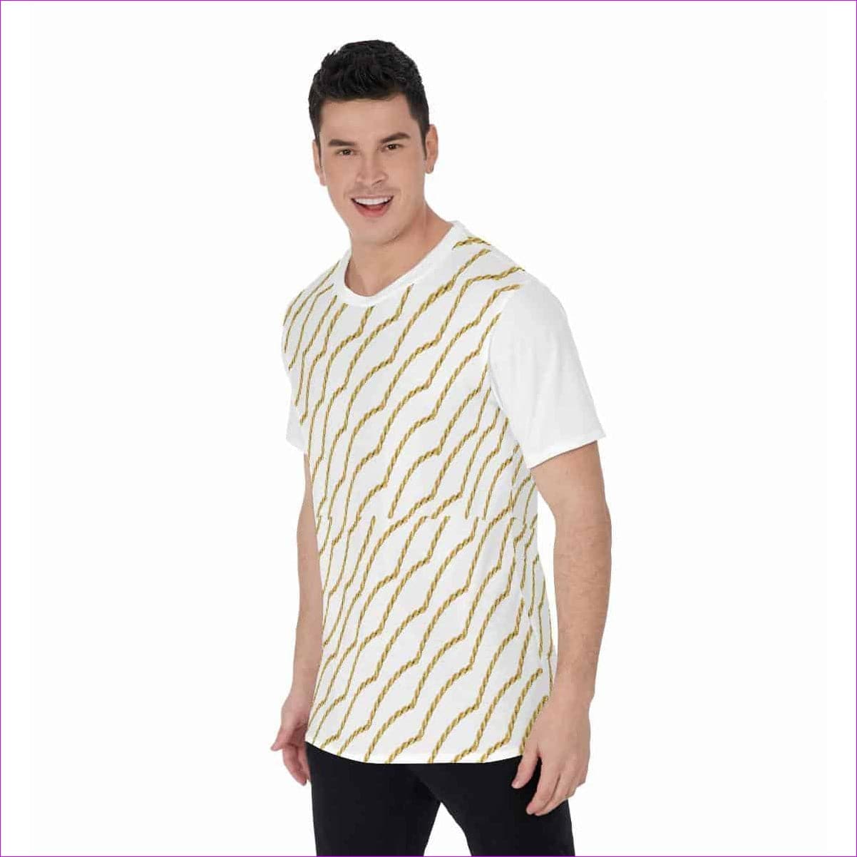 Chained Men's O-Neck T-Shirt - White - Men's T-Shirts at TFC&H Co.