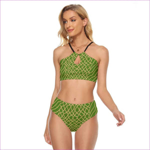 - Chained Womens Cami Swimsuit - Green - womens swimsuit at TFC&H Co.