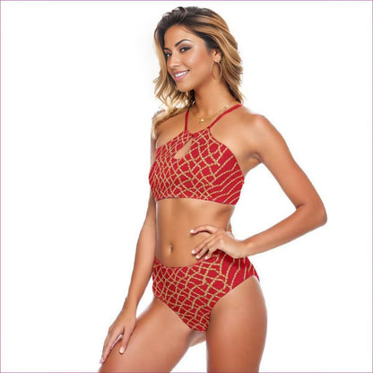 Chained Womens Cami Swimsuit - Red - women's swimwear at TFC&H Co.