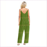 green Chained Womens Loose Cami Jumpsuit - women's jumpsuit at TFC&H Co.